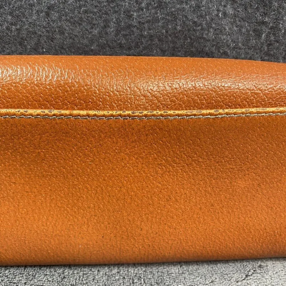 Kate Spade Caramel Brown Long Accordion Leather Flap Wallet Zipped Coin Pocket